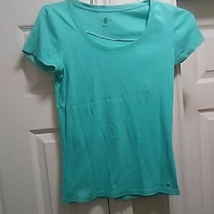 💲1⃣▶Tommy Hilfiger Turquoise Short Sleeve Tee